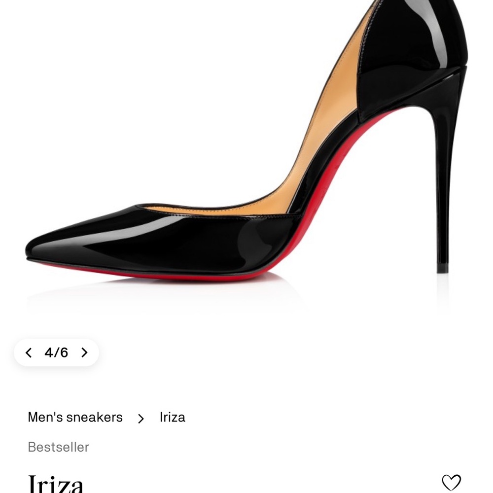 100-% Authentic New Christian Louboutin Black and Red Stiletto Heels